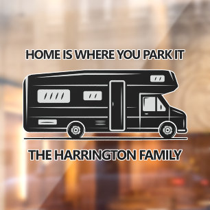 Custom Name & Text Camper Van Window Cling