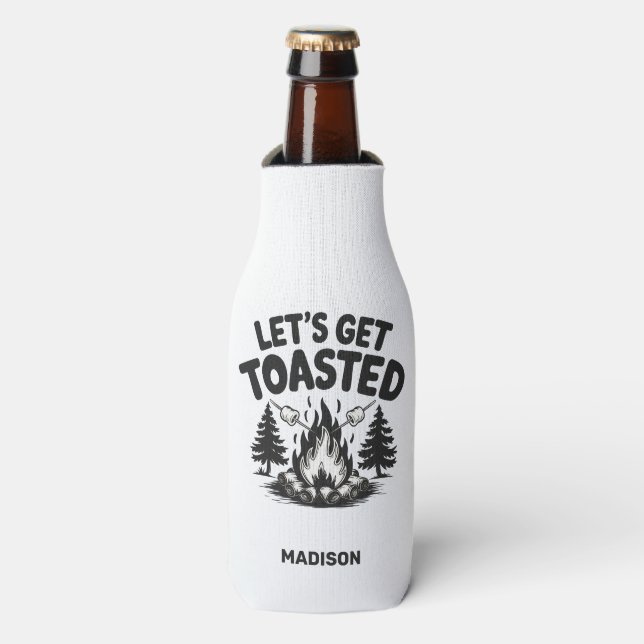 Custom Name & Text Camping Bottle Cooler (Bottle Front)