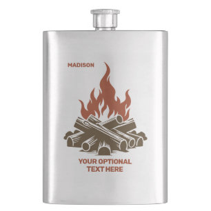 Custom Name & Text Camping Flask