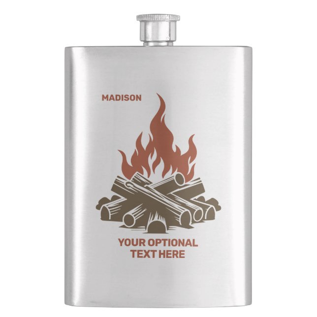Custom Name & Text Camping Flask (Front)