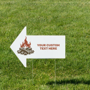 Custom Name & Text Camping Sign