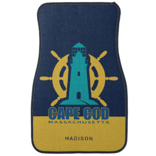 Custom Name / Text Cape Cod Massachusetts Car Floor Mat