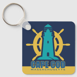 Custom Name / Text Cape Cod Massachusetts Keychain