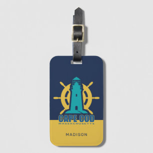 Custom Name / Text Cape Cod Massachusetts Luggage Tag