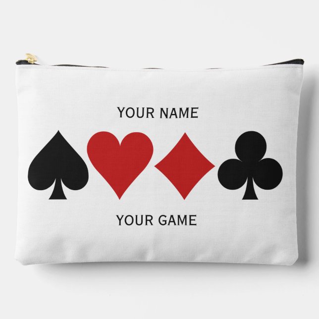 Custom Name & Text Card Player Accessory Pouch (Front)