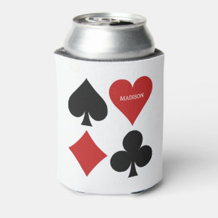 Custom Name & Text Card Player Can Cooler