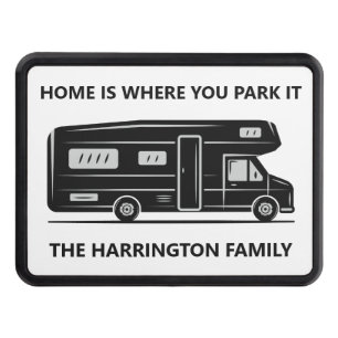 Custom name, text & color Camper Van Hitch Cover