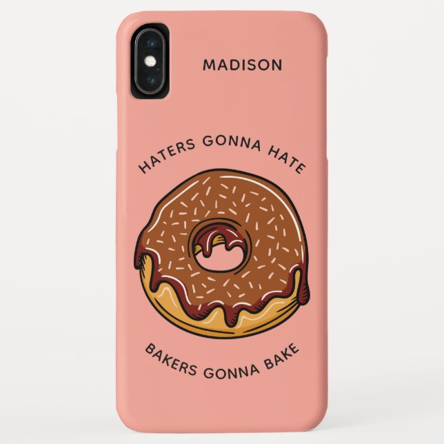 Custom name, text & color DONUT phone cases (Back)