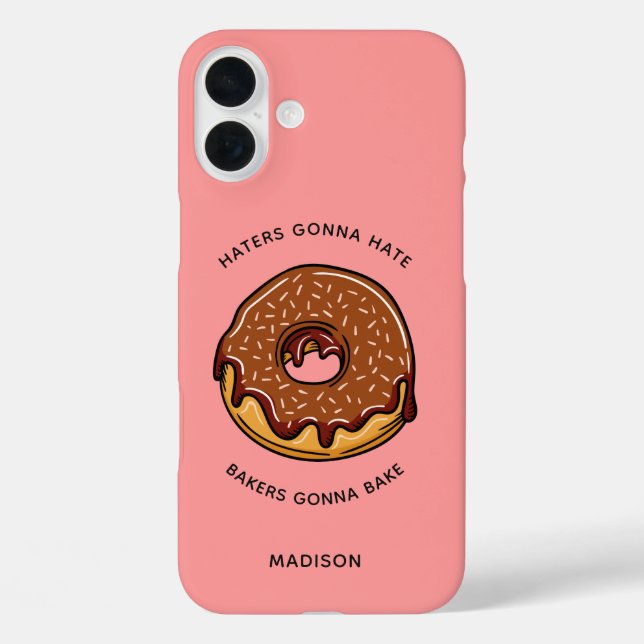 Custom name, text & color DONUT phone cases (Back)