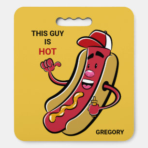 Custom Name, Text & Color Hot Dog Seat Cushion