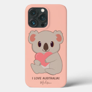 Custom Name, Text & Color Love Koala phone cases