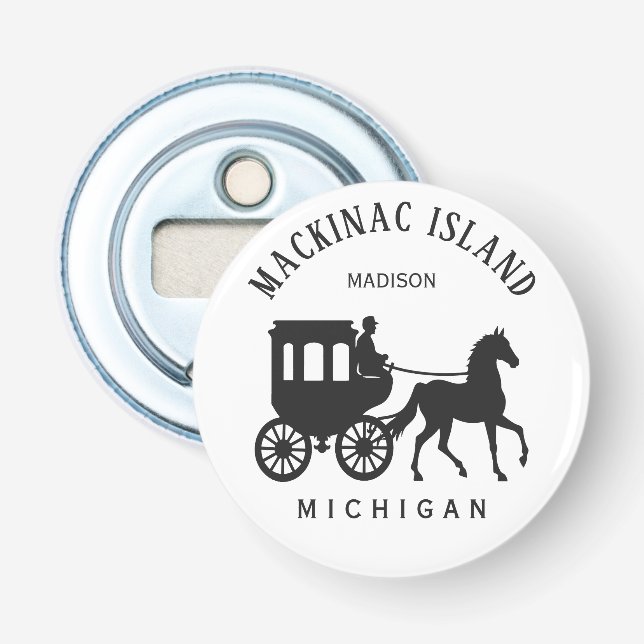 Custom Name, Text & Color Mackinac Island Bottle Opener (Front)