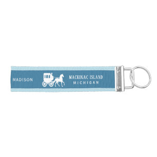 Custom Name, Text & Color Mackinac Island Wrist Keychain