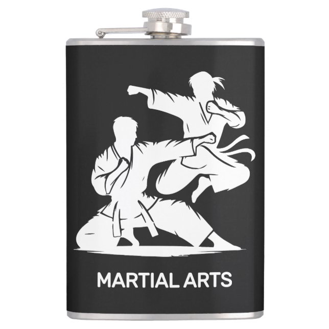 Custom Name, Text & Color Martial Arts Flask (Front)