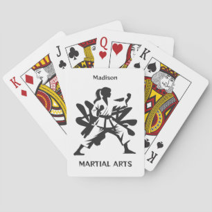 Custom Name, Text & Color Martial Arts Poker Cards