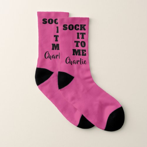 Custom Name Text  Color socks