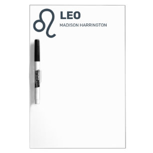 Custom Name / Text & Color Zodiac Sign Leo Dry Erase Board