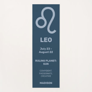 Custom Name / Text & Color Zodiac Sign Leo Yoga Mat