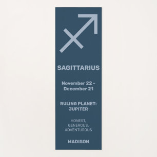 Custom Name / Text & Color Zodiac Sign Sagittarius Yoga Mat