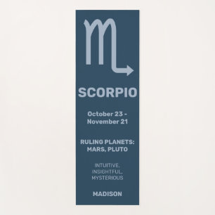 Custom Name / Text & Color Zodiac Sign Scorpio Yoga Mat