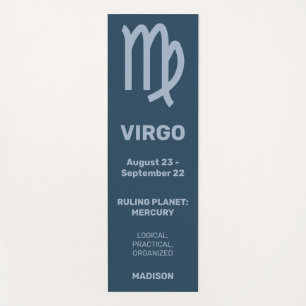 Custom Name / Text & Color Zodiac Sign Virgo Yoga Mat