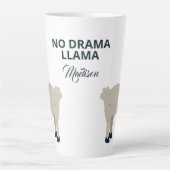 Custom name & text Cool Llama Latte mug (Front)