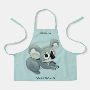 Custom Name & Text Cute Koala Apron