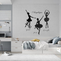 Custom Name Text Dancing Ballerina Ballet Dancer