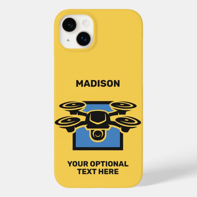 Custom Name & Text Drone Case-Mate iPhone Case (Back)