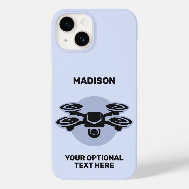 Custom Name & Text Drone Case-Mate iPhone Case (Back)