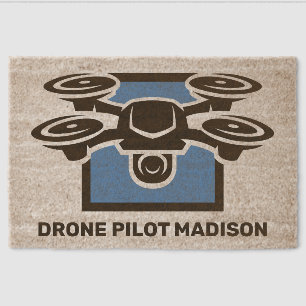 Custom Name / Text Drone Fiber Doormat