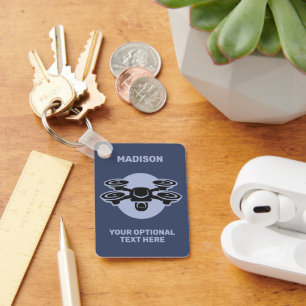 Custom Name & Text Drone Keychain