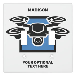 Custom Name & Text Drone Light Switch Cover