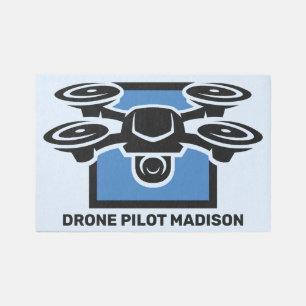 Custom Name /Text Drone Outdoor Rug