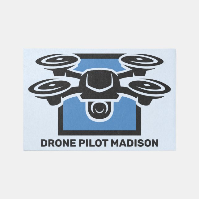 Custom Name /Text Drone Outdoor Rug (Front)