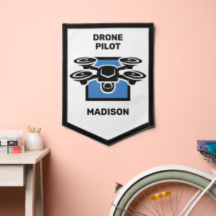 Custom Name & Text Drone Pennant
