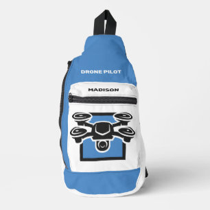 Custom Name & Text Drone Sling Bag