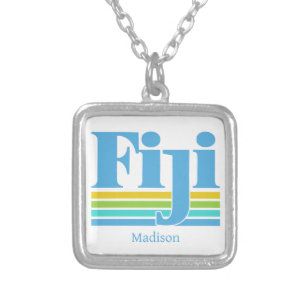 Custom Name / Text Fiji Silver Plated Necklace