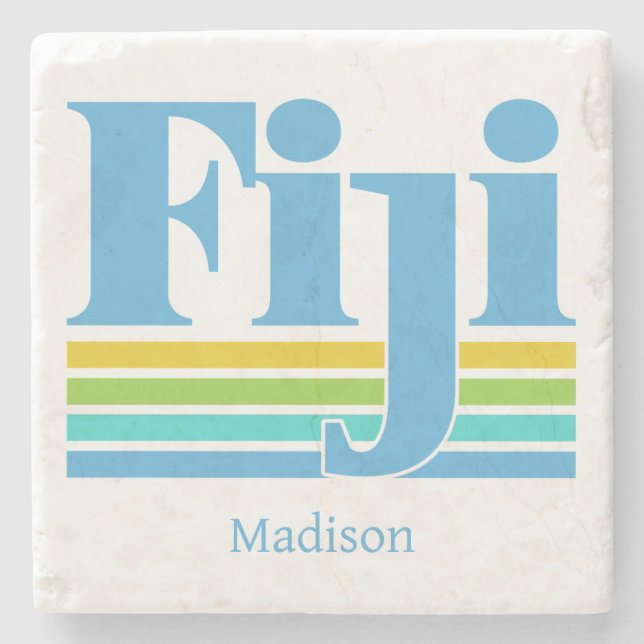 Custom Name / Text Fiji Stone Coaster (Front)