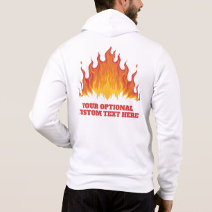 Custom name & text FIRE Hoodie