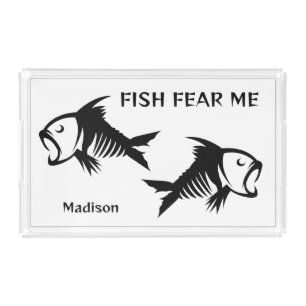 Custom Name & Text Fish Acrylic Tray
