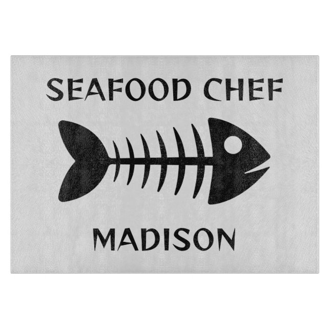 Custom Name & Text Fish Cutting Board (Front)