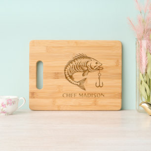 Custom Name / Text Fish Engraved Cutting Board