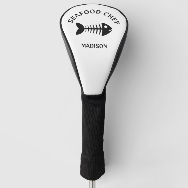 Custom Name & Text Fish Golf Head Cover (Front)