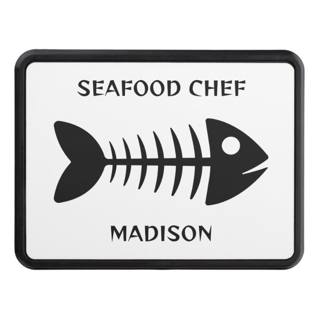 Custom Name & Text Fish Hitch Cover (Front)