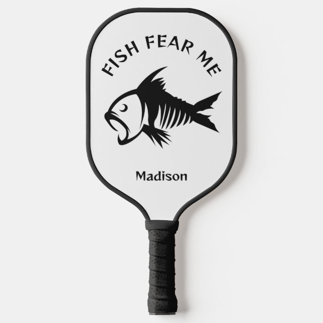 Custom Name & Text Fish Pickleball Paddle (Front)