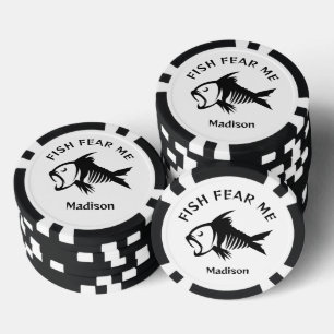 Custom Name & Text Fish Poker Chips