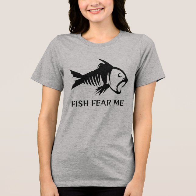 Custom Name & Text Fish Tri-Blend Shirt (Front)
