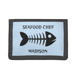 Custom Name & Text Fish Trifold Wallet