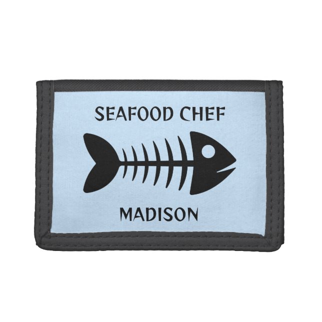 Custom Name & Text Fish Trifold Wallet (Front)